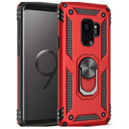 Shockproof Ring Holder Case for Samsung Galaxy Series (Red)
