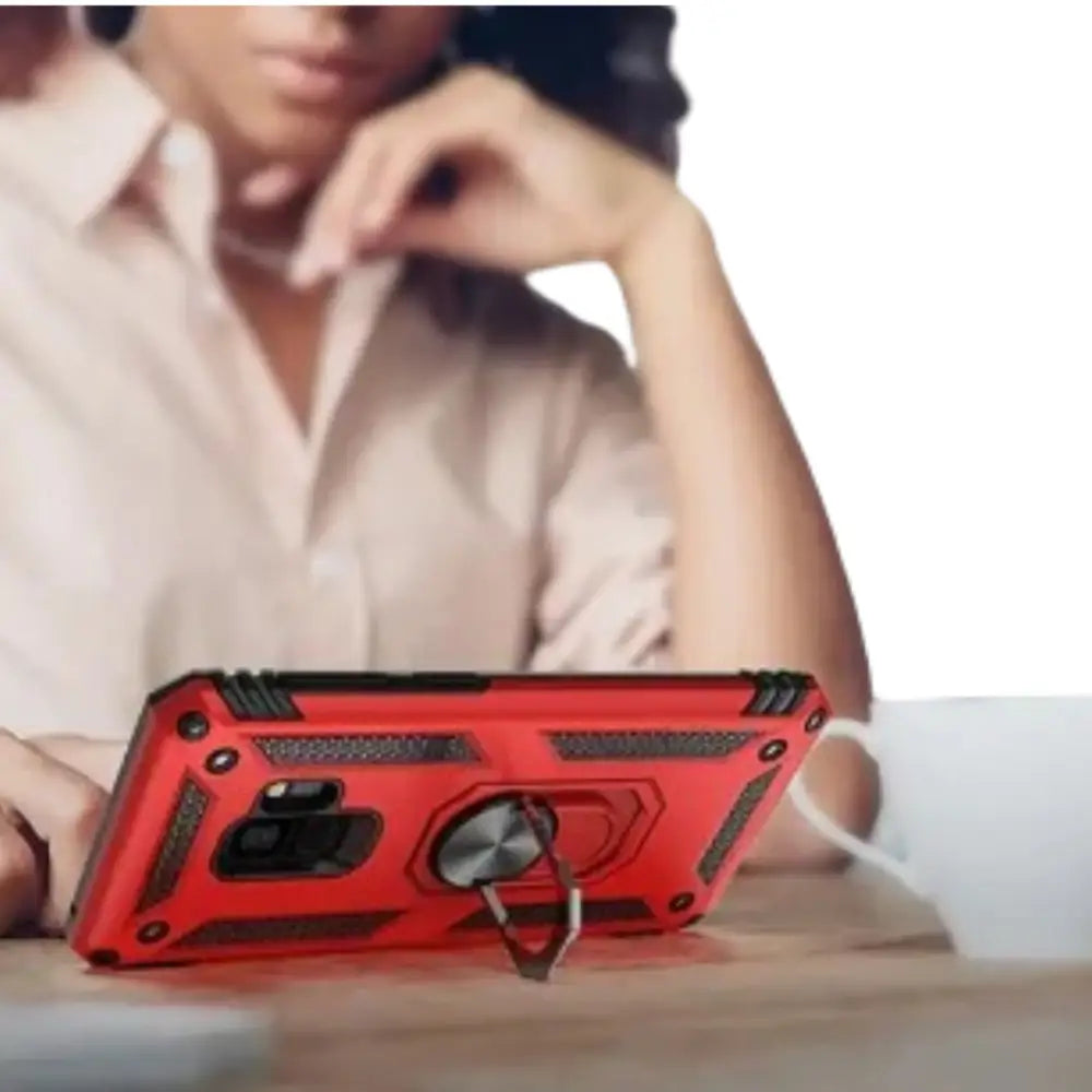 Shockproof Ring Holder Case for Samsung Galaxy Series (Red)