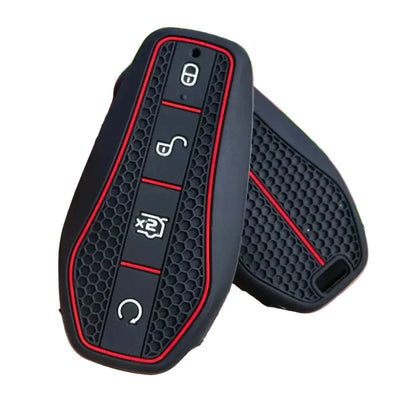 Silicone Remote Key Cover with Key Chain for BYD Atto 3, Han EV, Dolphin, Song Pro, Tang & Qin Plus