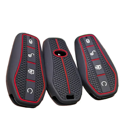 Silicone Remote Key Cover with Key Chain for BYD Atto 3, Han EV, Dolphin, Song Pro, Tang & Qin Plus