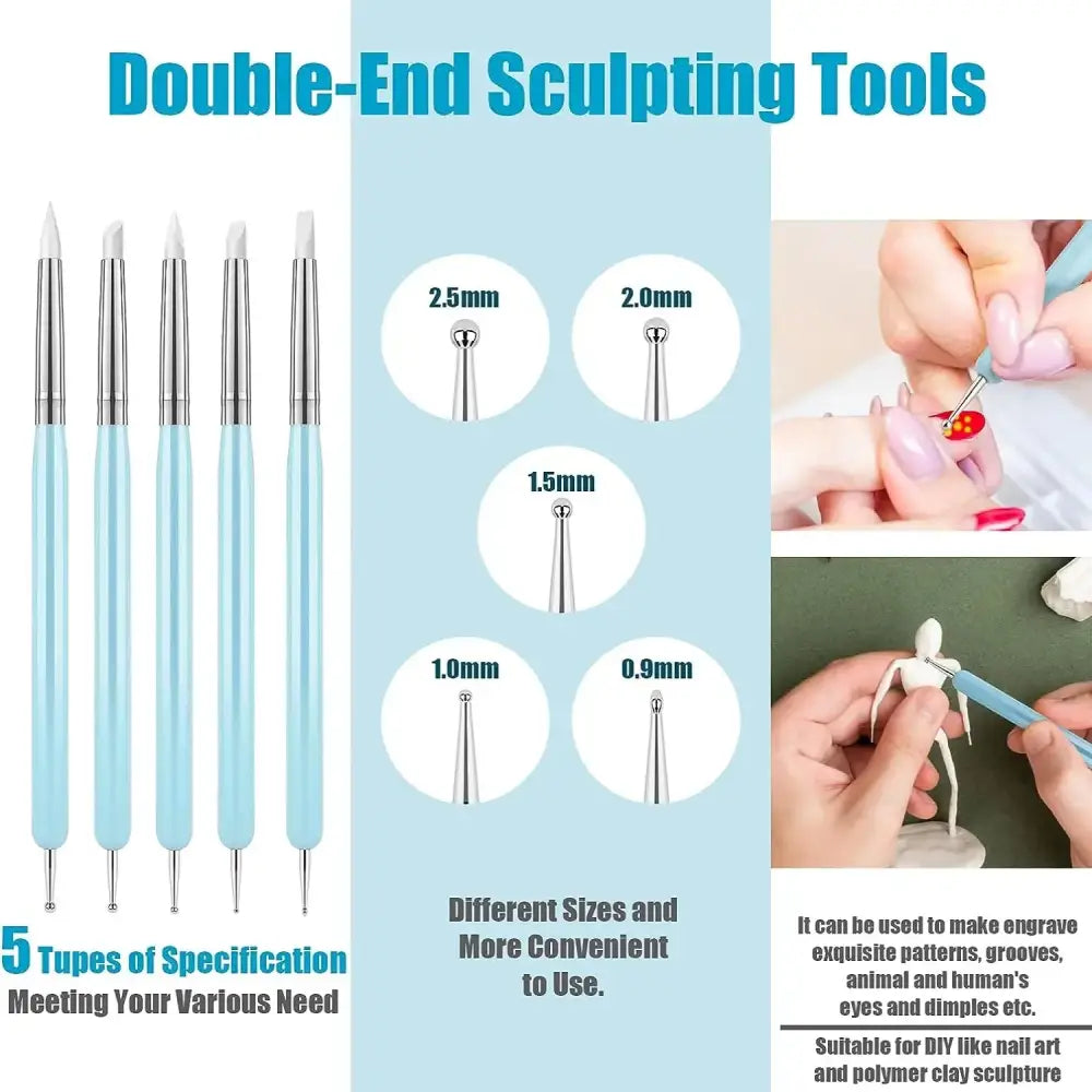 Silicone Clay Sculpting Tool Set (5pcs)
