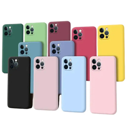Silicone iPhone Case (iPhone 12 - iPhone 15 Series) - Available in multiple colours