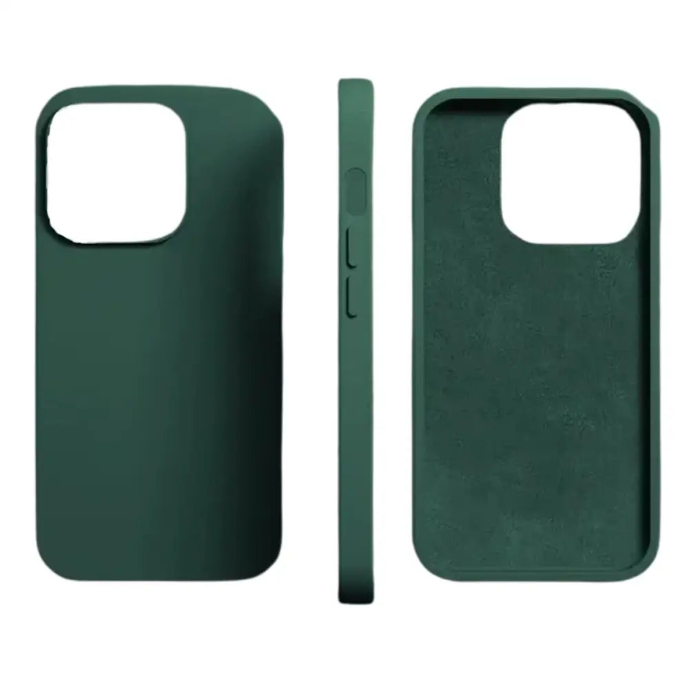 Silicone iPhone Case (iPhone 6 - iPhone 15 Series) - Available in yellow, brown & dark green