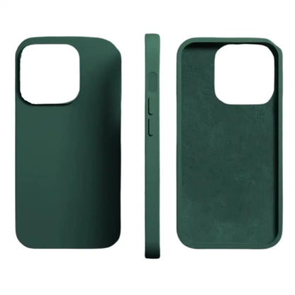 Silicone iPhone Case (iPhone 6 - iPhone 15 Series) - Available in yellow, brown & dark green