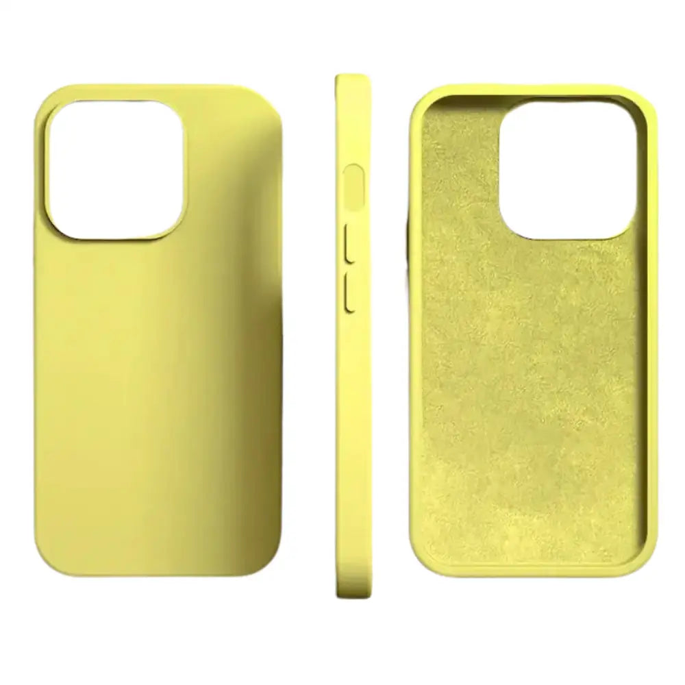 Silicone iPhone Case (iPhone 6 - iPhone 15 Series) - Available in yellow, brown & dark green