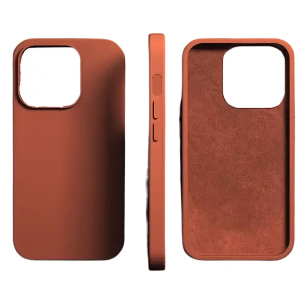 Silicone iPhone Case (iPhone 6 - iPhone 15 Series) - Available in yellow, brown & dark green