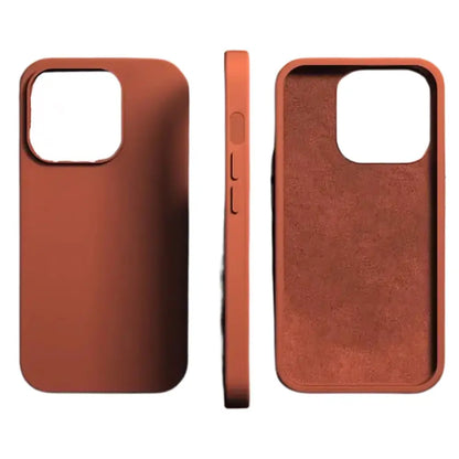 Silicone iPhone Case (iPhone 6 - iPhone 15 Series) - Available in yellow, brown & dark green