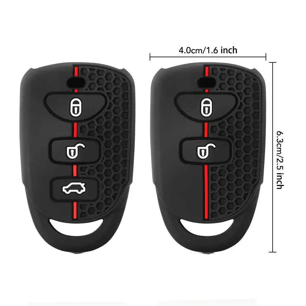 Silicone 2-Button Smart Key Cover for Hyundai Tucson, Santa Fe, i10, ix25 & Grand Starex
