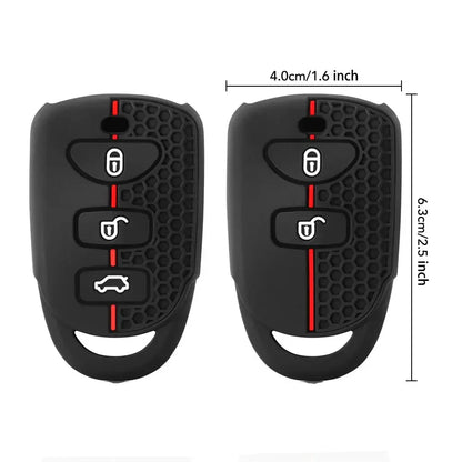 Silicone 2-Button Smart Key Cover for Hyundai Tucson, Santa Fe, i10, ix25 & Grand Starex