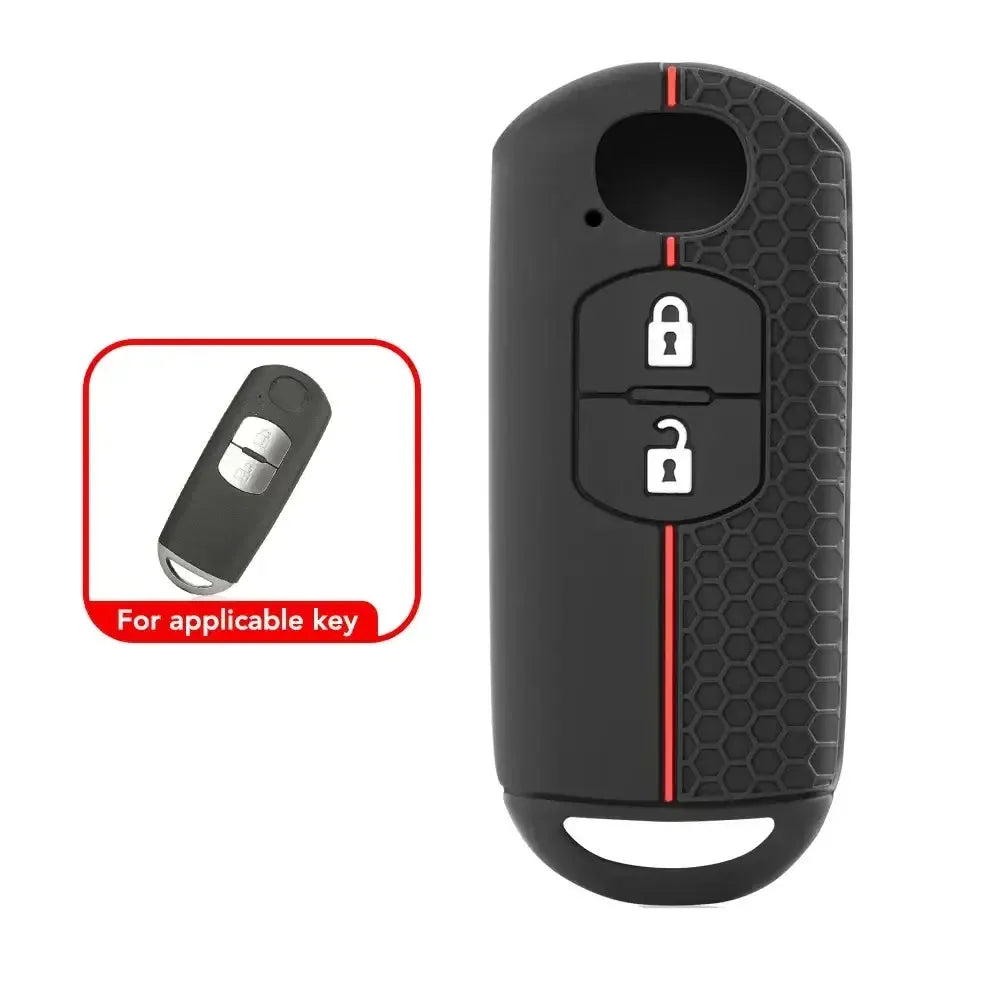 Silicone Remote Key Cover for Mazda CX-3, CX-5, CX-7, CX-9, Mazda2, Mazda3, Mazda5 & Mazda6 (2018–2021)