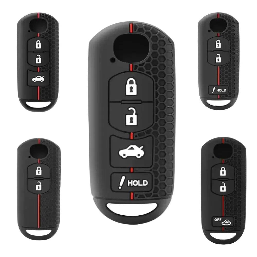Silicone Remote Key Cover for Mazda CX-3, CX-5, CX-7, CX-9, Mazda2, Mazda3, Mazda5 & Mazda6 (2018–2021)