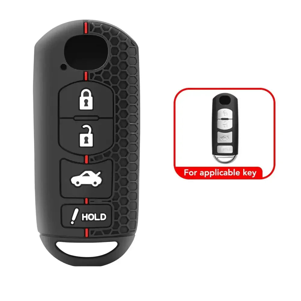 Silicone Remote Key Cover for Mazda CX-3, CX-5, CX-7, CX-9, Mazda2, Mazda3, Mazda5 & Mazda6 (2018–2021)