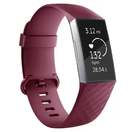 Silicone Replacement Band for Fitbit Charge 3/3SE/4 (available in 2 sizes & 14 colours)