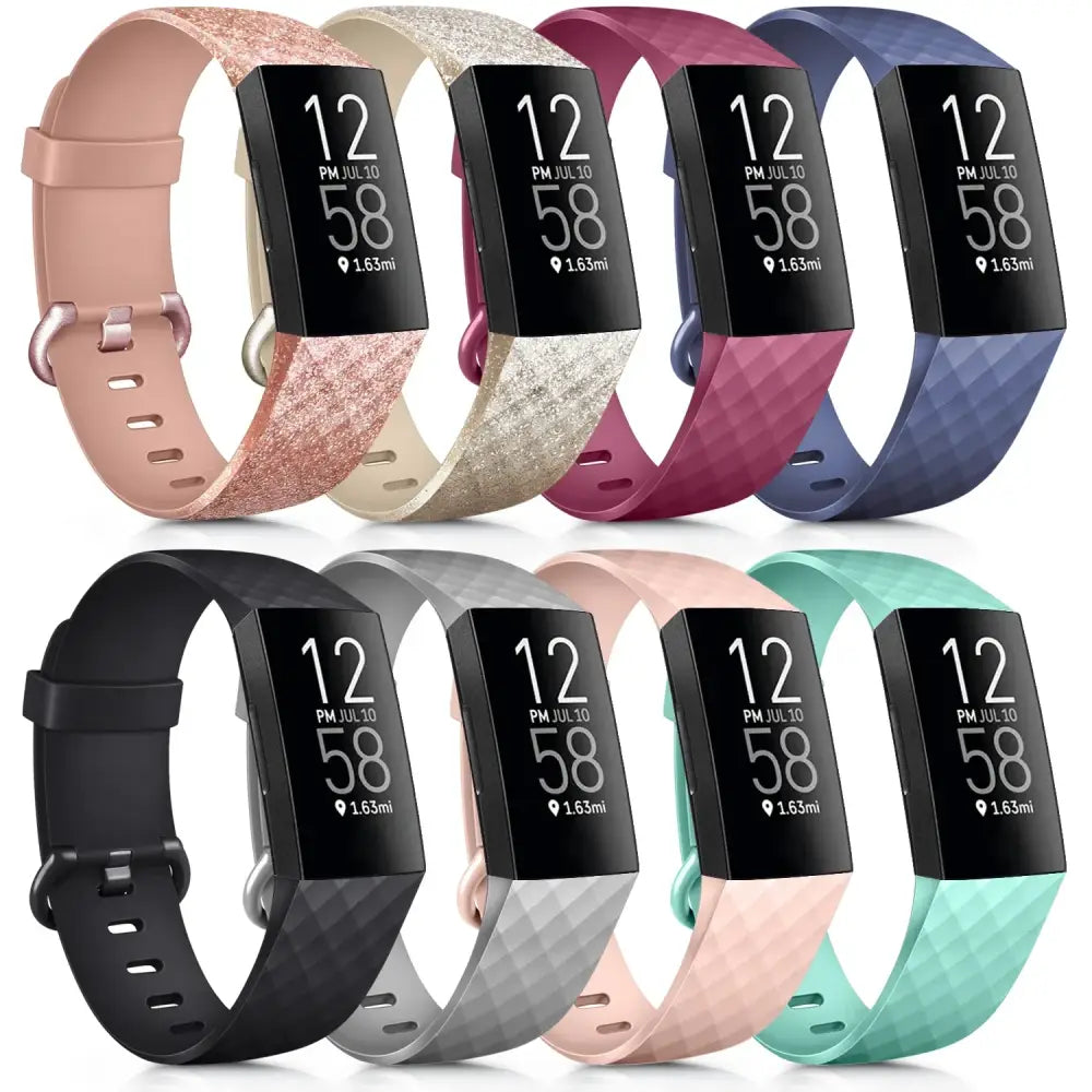 Silicone Replacement Band for Fitbit Charge 3/3SE/4 (available in 2 sizes & 14 colours)