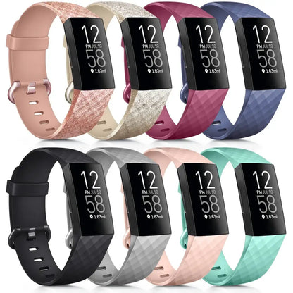 Silicone Replacement Band for Fitbit Charge 3/3SE/4 (available in 2 sizes & 14 colours)