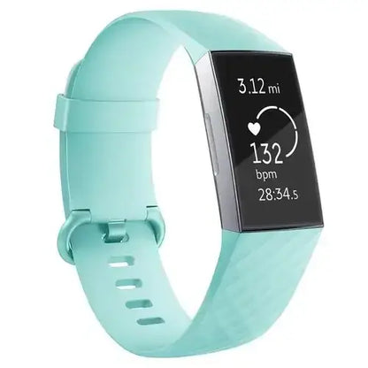 Silicone Replacement Band for Fitbit Charge 3/3SE/4 (available in 2 sizes & 14 colours)