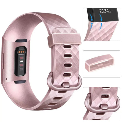 Silicone Replacement Band for Fitbit Charge 3/3SE/4 (available in 2 sizes & 14 colours)