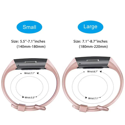 Silicone Replacement Band for Fitbit Charge 3/3SE/4 (available in 2 sizes & 14 colours)