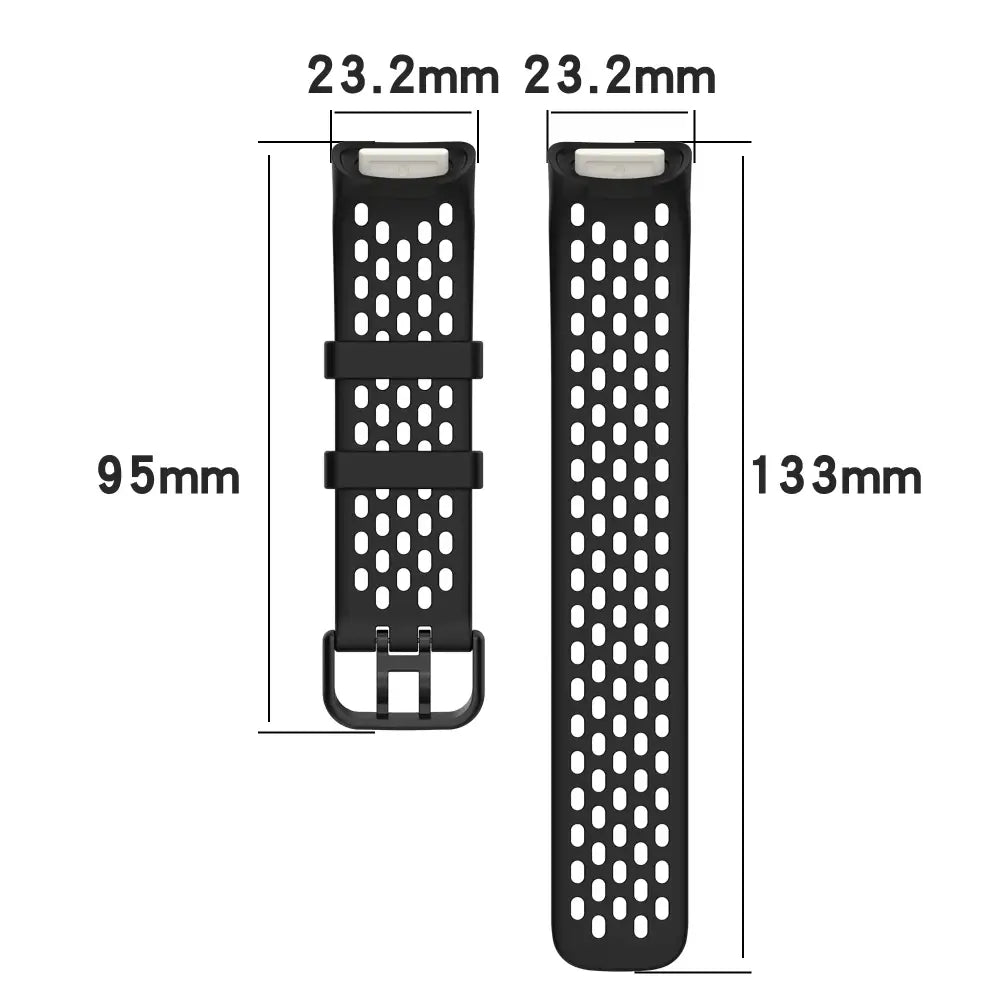 Silicone Sports Strap for the Fitbit Charge 5/6 Series (12 colours available)