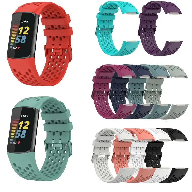Silicone Strap for the Fitbit Charge 5/6 Series (12 colours available)