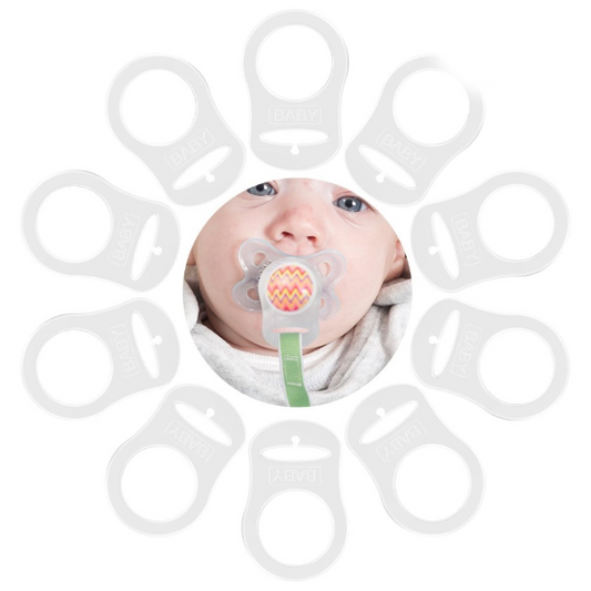 Attaches to sleepytot comforters when your dummy or pacifier doesn't have a ring. Works for brand such as NUK, Tommee Tippee and MAM.