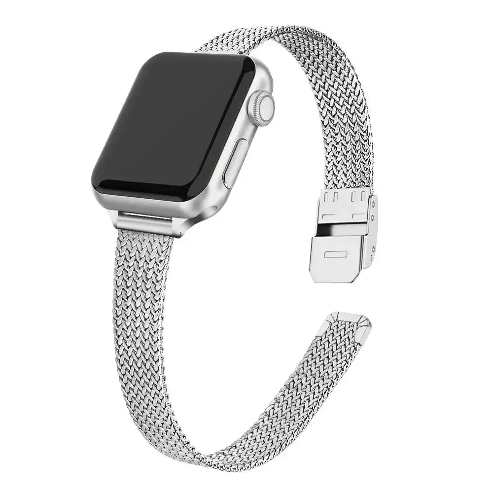 Slim Metal Milanese Strap for the Apple Watch, 3–8 & Ultra Series (5 colours available)