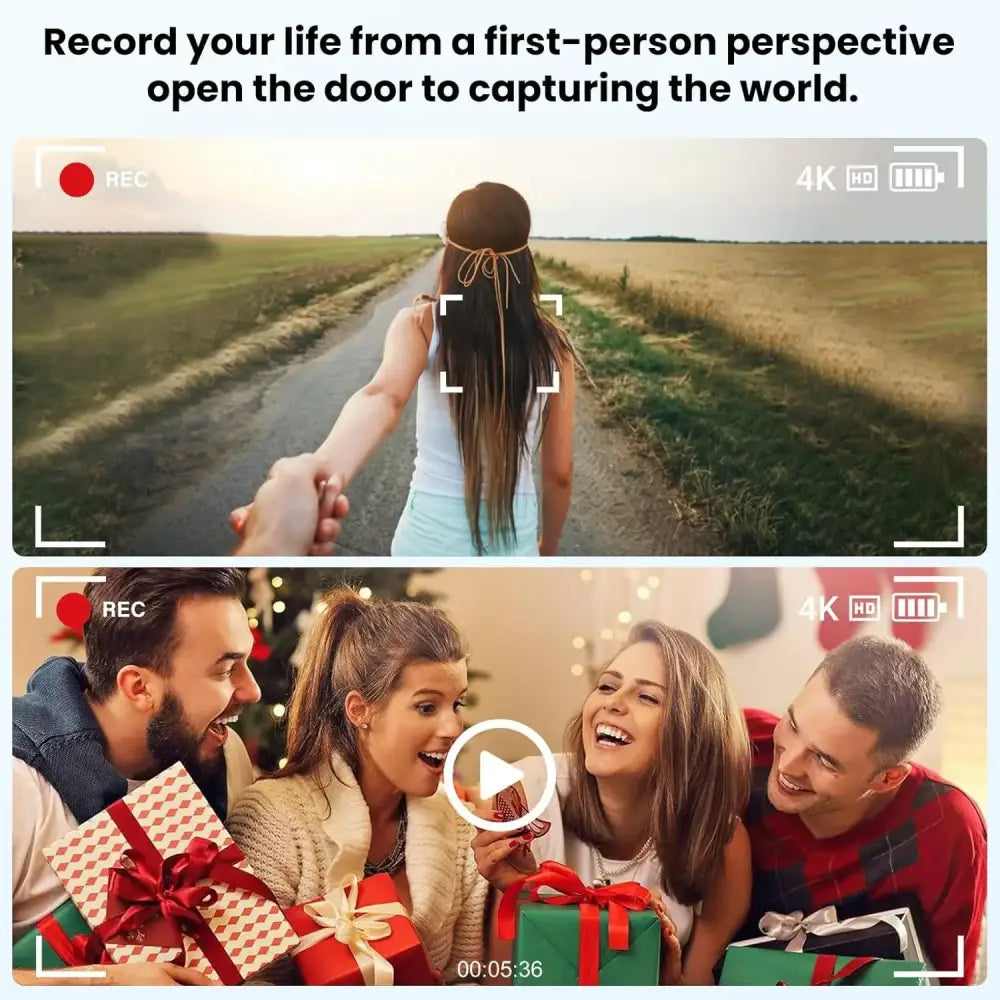 Smart AI Camera Glasses – 8MP HD, Photo/Video, Waterproof (5 types available)
