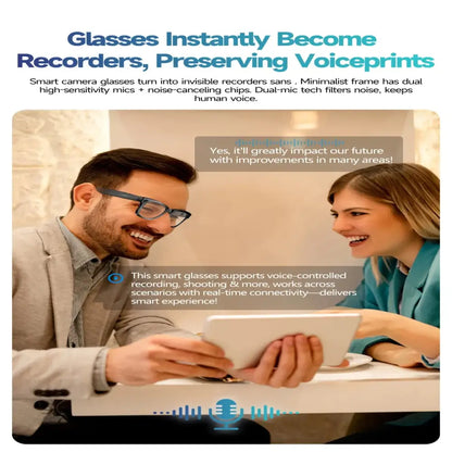 Smart AI Camera Glasses – 8MP HD, Photo/Video, Waterproof (5 types available)