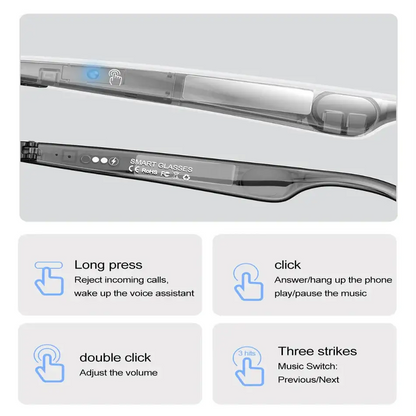 Smart AI Glasses – Bluetooth, Translation, Music & Calling (different models available)