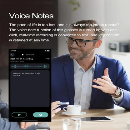 Smart AI Glasses – Bluetooth, Translation, Music & Calling (different models available)