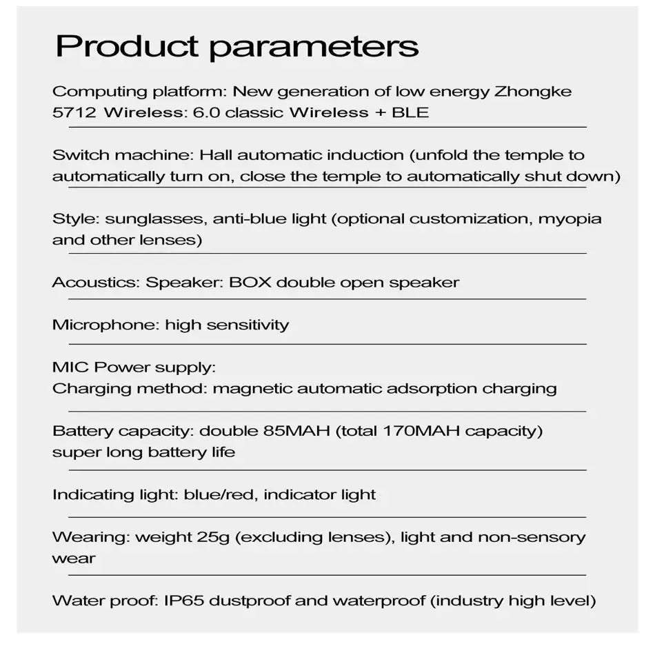 Smart AI Glasses – Bluetooth, Translation, Music & Calling (different models available)