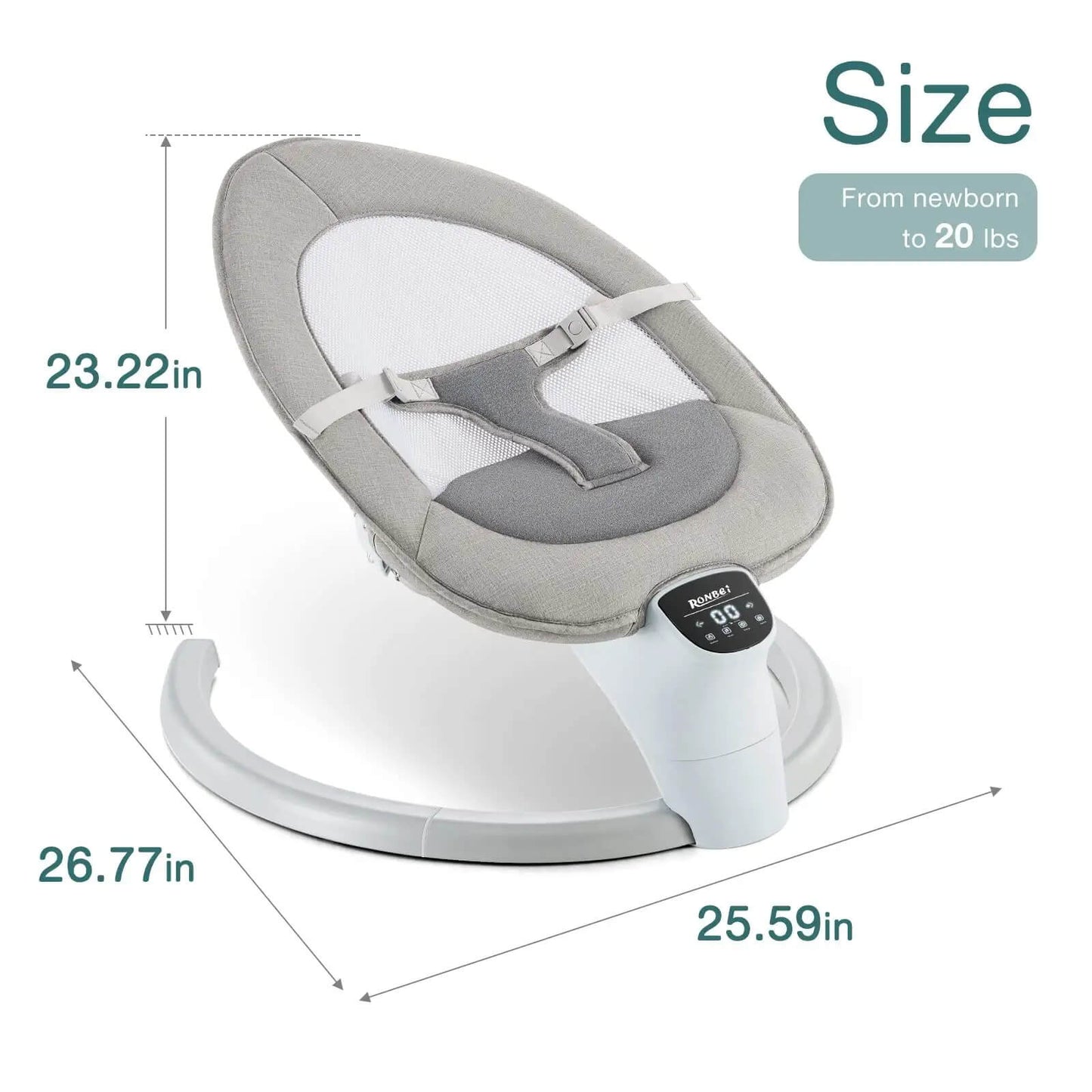 Premium Revolutionary Smart Baby Swing Cradle Rocker/ Bouncer Seat -Grey