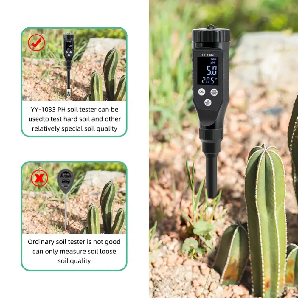 Smart Bluetooth Soil pH Meter 0–14 for Plants & Hydroponics