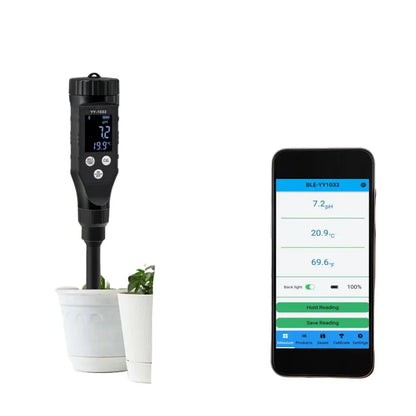 Smart Bluetooth Soil pH Meter 0–14 for Plants & Hydroponics