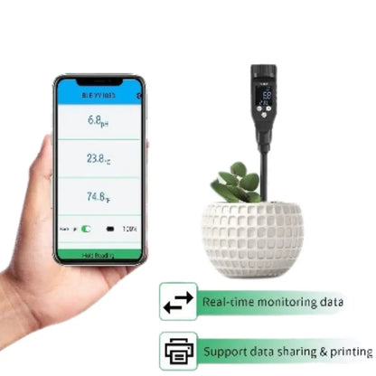Smart Bluetooth Soil pH Meter 0–14 for Plants & Hydroponics