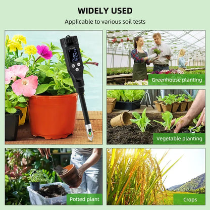 Smart Bluetooth Soil pH Meter 0–14 for Plants & Hydroponics