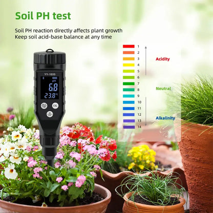 Smart Bluetooth Soil pH Meter 0–14 for Plants & Hydroponics