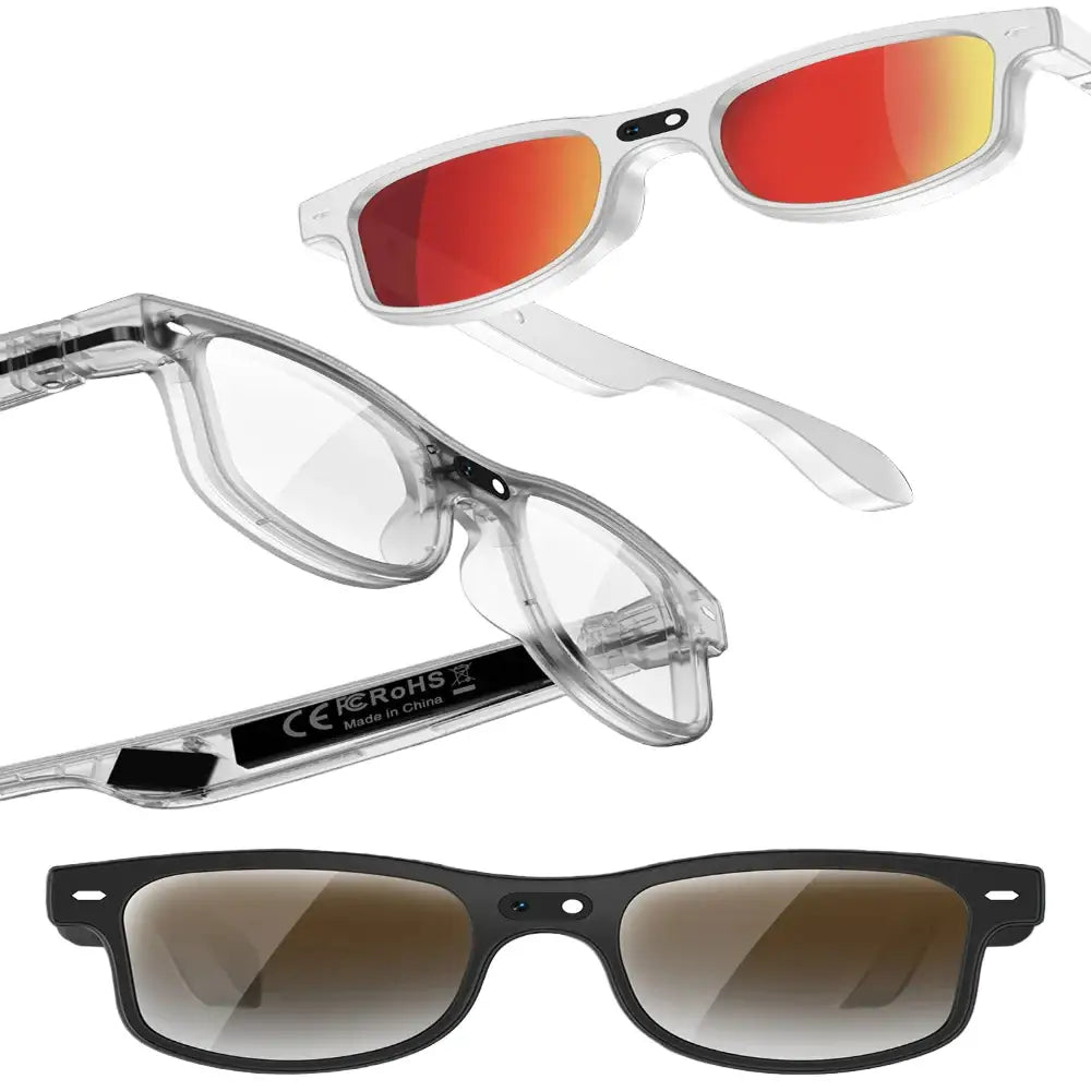Smart Cycling Glasses – 8MP Camera, Bluetooth Calling, Translation