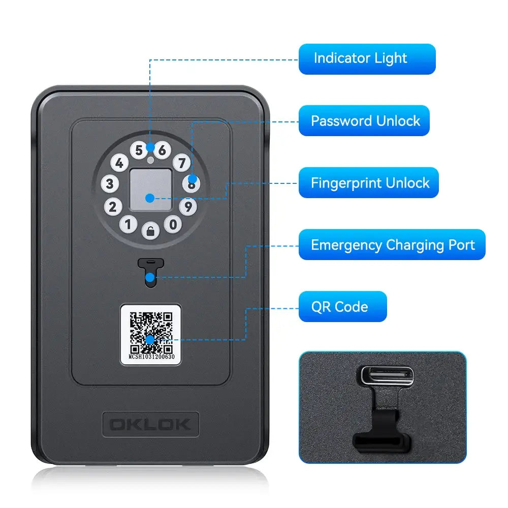 Smart Fingerprint Key Lock Box (different models available)