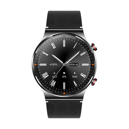 Black Smart Watch Leather Strap-Christmas Gift