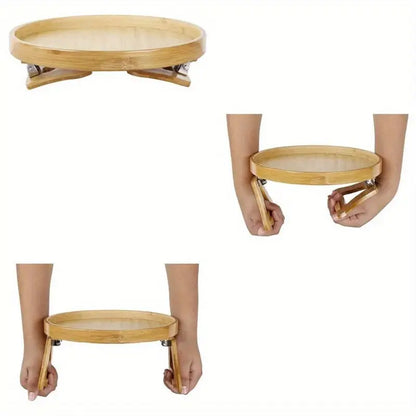 Sofa Armrest Clip-on Tray Table