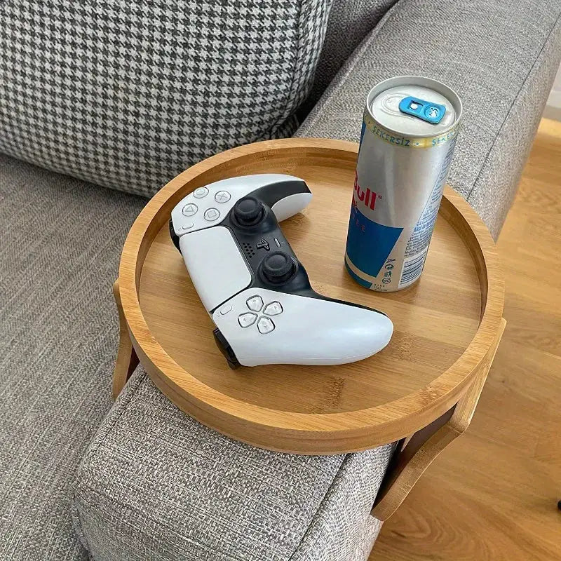 Sofa Armrest Clip-on Tray Table