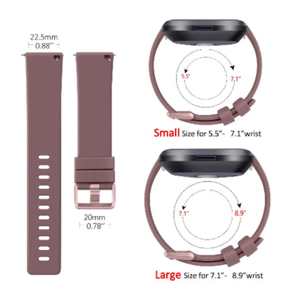 Soft Silicone Sport Band for the Fitbit Versa 1 (available in 26 colours)