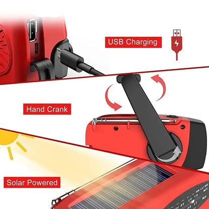 Solar Hand Crank Emergency Radio & Power Bank