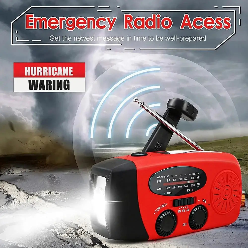 Solar Hand Crank Emergency Radio & Power Bank