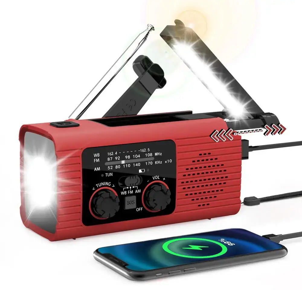 Solar Powered Hand Crank Survival Radio