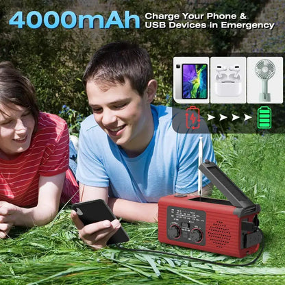 Solar Powered Hand Crank Survival Radio