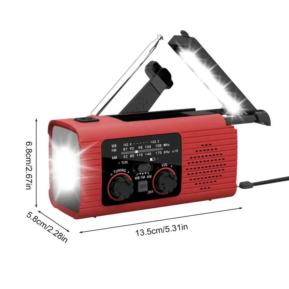 Solar Powered Hand Crank Survival Radio