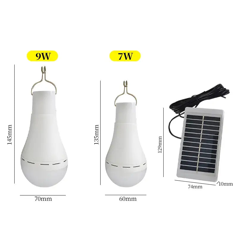 Solar USB Rechargeable Hanging Emergency Waterproof Camping Light