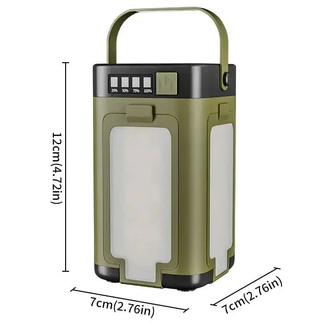 Foldable Solar Camping Light 2000mAh with Power Bank & Digital Display